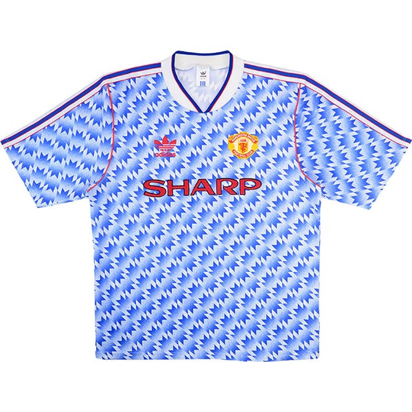 Camiseta Manchester United Segunda equipación Retro 1990 1992 Azul